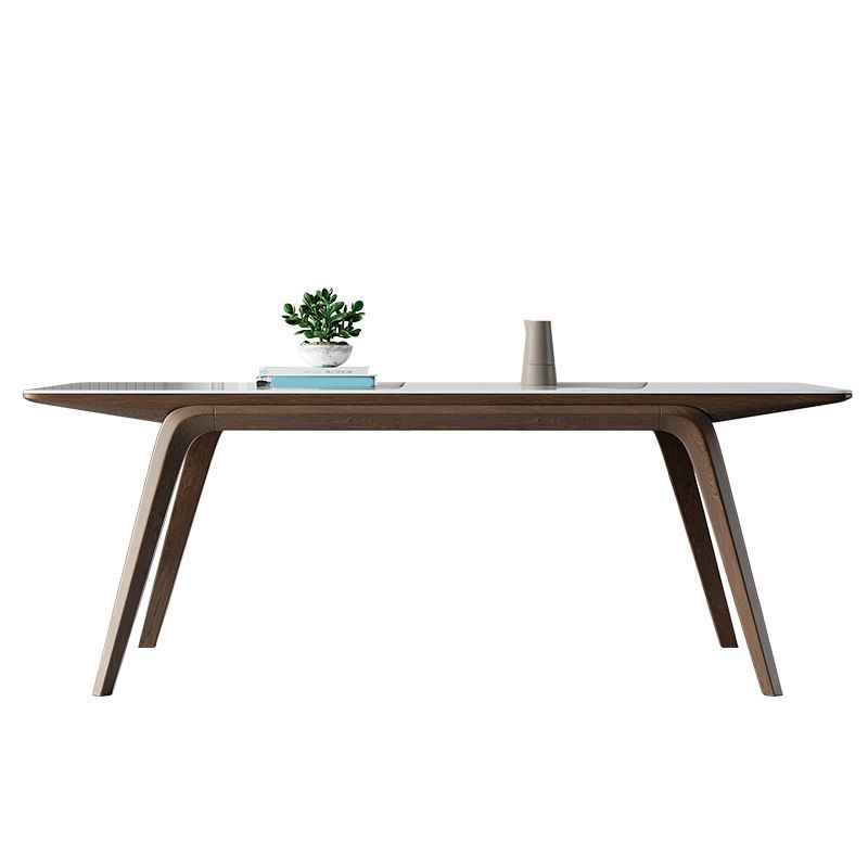 Modern Stone Rectangle Dining Table 4 Legs Table for Kitchen Clearhalo 'Dining Tables & Seating' 'Dining Tables' 'dining_table' 'furn' 'furn_dining_table' 'Furniture' 'Kitchen & Dining Furniture' 1200x1200_dc1279bf-d03e-4543-a2ca-e95390b59a8f