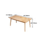 Rectangle Dining Site Table Rubberwood Solid Wood Furniture with 4 Legs