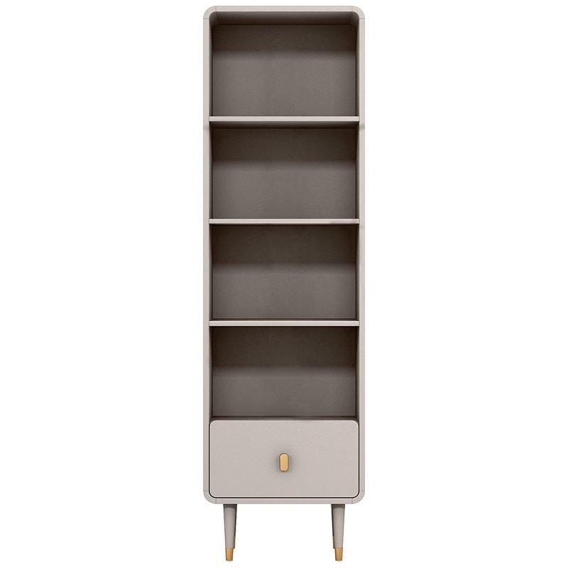 Solid Wood Bookshelf Modern Standard Bookshelf 10.5" W with Drawers