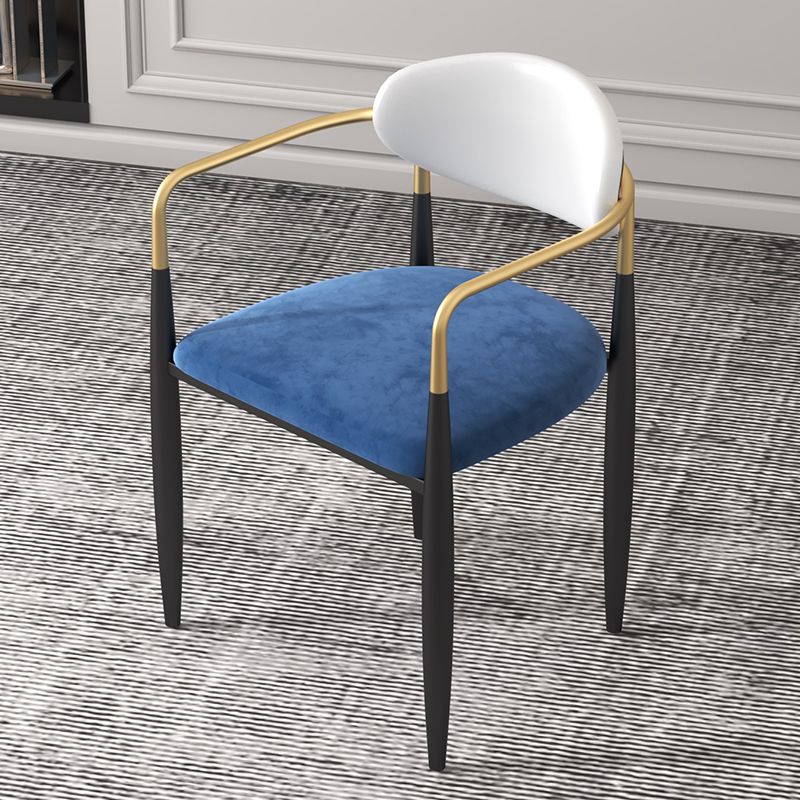 Contemporary Kitchen Chair Dining Arm Side Chair with Metal Legs Clearhalo ' kitchen&dining_furn' 'Dining Chairs' 'Dining Tables & Seating' 'dining_chair' 'furn' 'furn_dining_chair' 'Furniture' 'furniture_dining_chair' 'Kitchen & Dining Furniture' 'kitchen' 1200x1200_dc14c0ee-5c70-433d-bcec-3724236dfa8b