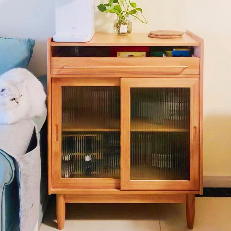 Mobile moderno armadio in legno massiccio armadio per porte in vetro con cassetti