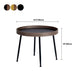 15.7"H Modern 4 Legs Metal Round Brown/Black Wood Top Coffee Table/Nesting Tables Clearhalo 'Coffee & Accent Tables' 'Coffee Tables' 'coffee_tables' 'Furniture' 'furniture_coffee_tables' 'Living Room Furniture' 1200x1200_dc16efe8-cac5-4cf4-935f-8932c7eda6f2