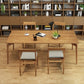Ash Solid Wood Dining Table Mid-Century Rectangle Dining Table for Dining Room
