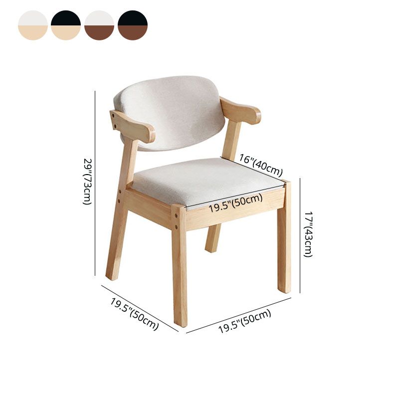 Traditional Wood Dining Arm Chair Open Back Single Dining Side Chair for Home Clearhalo ' kitchen&dining_furn' 'Dining Chairs' 'Dining Tables & Seating' 'dining_chair' 'furn' 'furn_dining_chair' 'Furniture' 'furniture_dining_chair' 'Kitchen & Dining Furniture' 'kitchen' 1200x1200_dc17b496-6373-46a1-97a2-9814611f653d