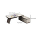Scrivania per ufficio contemporanea scrivania esecutiva a forma di legno artificiale con 2 cassetti