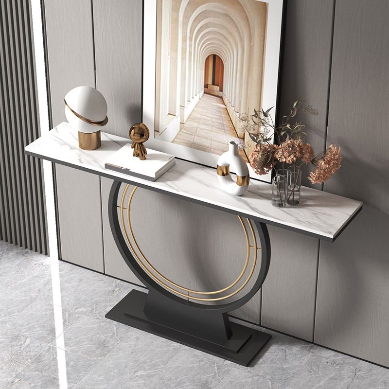 Tabella della console in ardesia di ferro contemporanea rettangolo tavolo da estremità resistente alle macchie