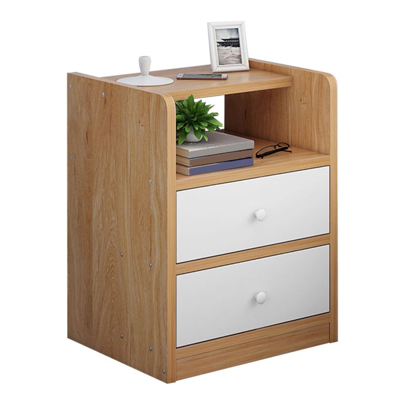 Wooden Bedside Cabinet Modern Style Minimalist Bedside Table with Drawers Clearhalo 'Bedroom Furniture' 'furn' 'furn_night_stand' 'Furniture' 'night_stand' 'Nightstands' 1200x1200_dc18f4c9-6a37-4384-94b3-fa3c478e42ed