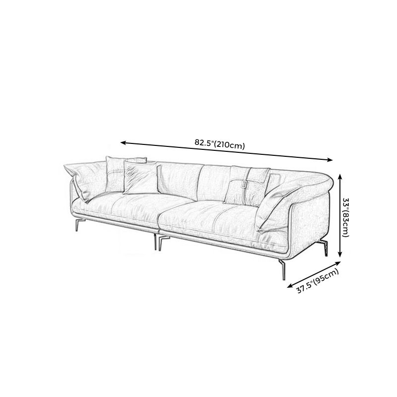 Recessed Arm Tan Contemporary Removable Cushions Faux Leather Sofa & Chaise Clearhalo 'furn' 'furn_sectionals' 'Furniture' 'furniture_sectionals' 'kitchen' 'kitchen_sectionals' 'Living Room Furniture' 'Sectionals' 1200x1200_dc192e9e-9f0a-4a8e-afaa-548d3839c369