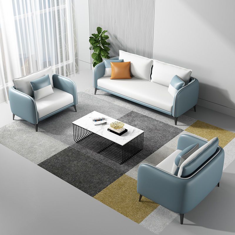 29,52 "W divano a smoking del braccio in finta pelle standard contemporanea