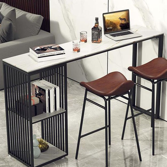 Tavolo da pranzo a doppio piede di pietra rettangolo moderno a doppio pietra da tavolo da pranzo