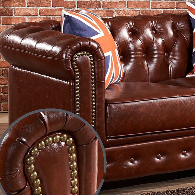 Canapé à dos fendu tufted 33.46 "d x 29,52" H canapé à bras roulé pour le salon