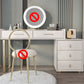 Luxurious Metal Vanity Set with Stool Stone Top Dressing Table