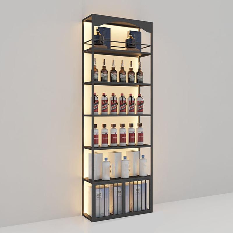 Glam Metal Wine Bottle Rack Floor Bottle Holder for Living Room Clearhalo 'furn' 'furn_wine_racks' 'Furniture' 'Kitchen & Dining Furniture' 'Wine Racks' 'wine_racks' 1200x1200_dc1d67cd-badc-41d5-bffa-bed697d1ac7f