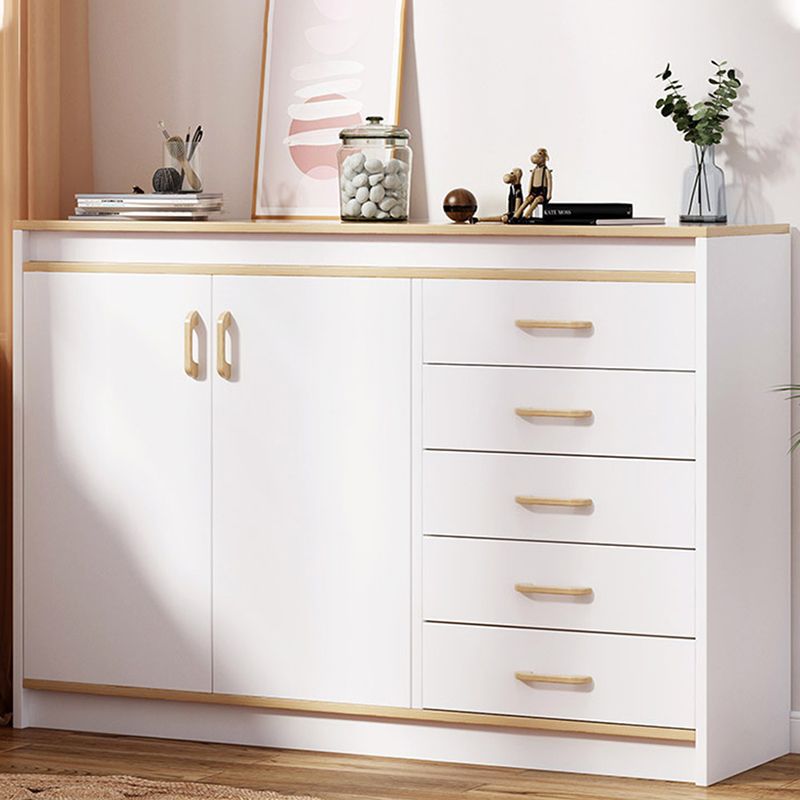 13.38 "Wijd rechthoek Accent borst Witte houten accentkast