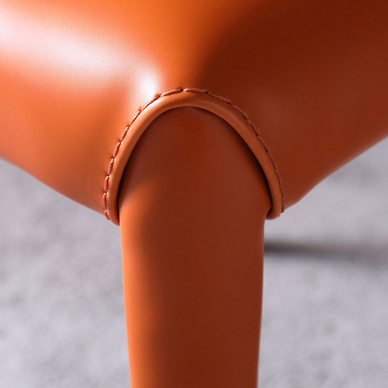 Contemporary Stainless Steel Legs Armless Dining Chairs Wingback Side Chair Clearhalo 'Dining Chairs' 'Dining Tables & Seating' 'dining_chair' 'furn' 'furn_dining_chair' 'Furniture' 'furniture_dining_chair' 'Kitchen & Dining Furniture' 1200x1200_dc1de312-b16c-4d88-9a82-69b306094dad