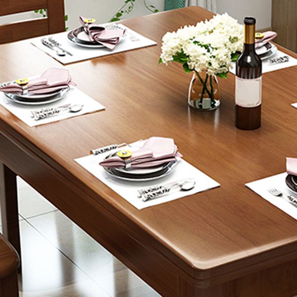 Modern Standard Height Furniture 7 Pcs Solid Wood Rectangle Dinette Table with Chair Clearhalo 'Dining Room Sets' 'Dining Tables & Seating' 'dining_room_set' 'furn' 'furn_dining_room_set' 'Furniture' 'Kitchen & Dining Furniture' 1200x1200_dc1e6926-4f9b-4d6a-a622-86a6e3a02bba
