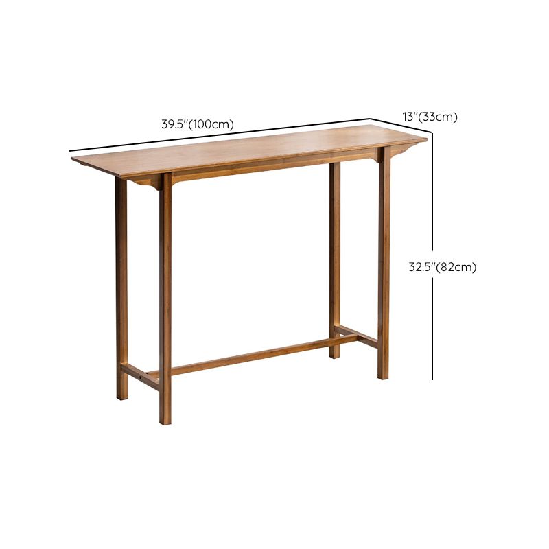 Mesa de consola moderna de mediados de siglo Mesa de consola de rectángulo marrón oscuro
