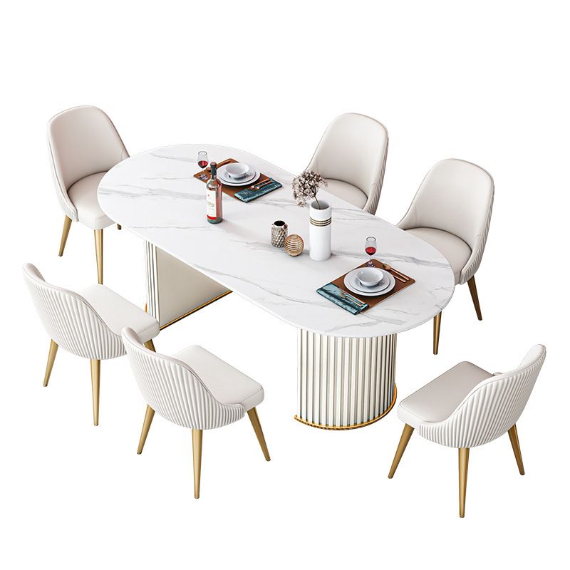 Modern Standard Oval Dining Table Sintered Stone Dining Table for Kitchen Clearhalo ' dining_table' 'Dining Tables & Seating' 'Dining Tables' 'furn' 'furn_dining_table' 'Furniture' 'furniture_dining_table' 'Kitchen & Dining Furniture' 'kitchen&dining_furn' 'kitchen' 'kitchen_dining_table' 1200x1200_dc1ec654-4dfe-4dfd-9837-f40154603dc5