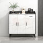 Sideboard di pietra grigia lucida Glam a buffet interno con armadi