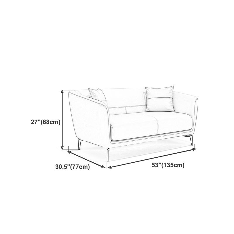 Contemporary Tight Back Tuxedo Arm Loveseat with Black Legs 68H Clearhalo 'furn' 'furn_sofas' 'Furniture' 'furniture_sofas' 'kitchen' 'kitchen_sofas' 'Living Room Furniture' 'Sofa' 'sofas' 1200x1200_dc1f4b1f-0d21-4bd0-bc99-a15bf24a9470