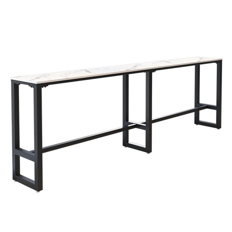 Glam Rectangle Bar Table Set 1/4/7 Pcs Iron Frame Bar Table and Upholstered Stools Clearhalo 'Bar Furniture' 'furn' 'furn_home_bar_bar_sets' 'Furniture' 'Home Bars & Bar Sets' 'home_bar_bar_sets' 'Kitchen & Dining Furniture' 1200x1200_dc20741e-ec0d-4eba-a55b-8fcdcd0d04bd
