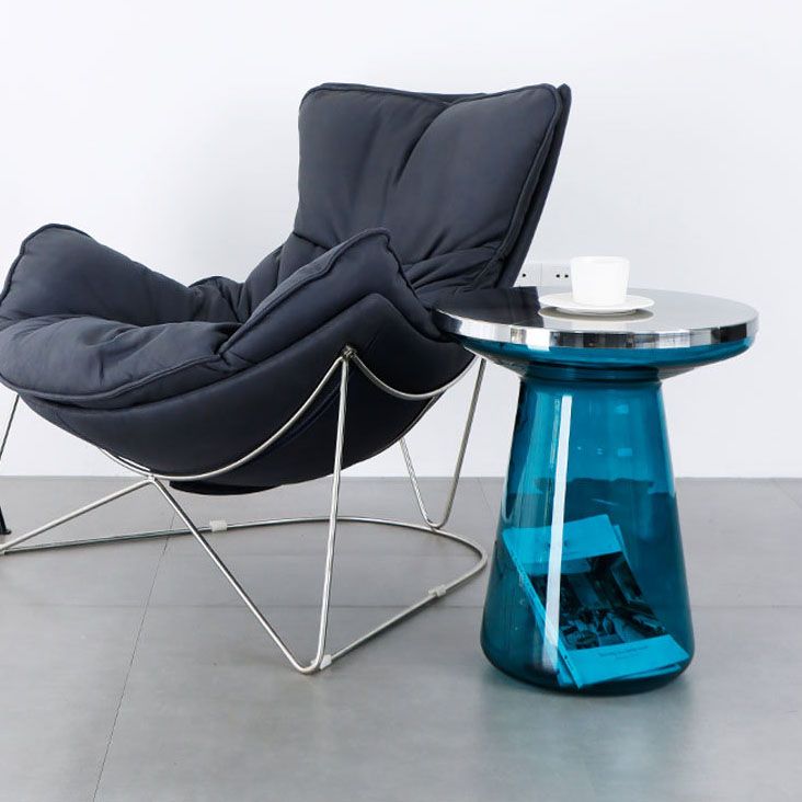 20.47" Tall Mid-century Style Side End Table Glass Pedestal Round Sofa Side Accent Table Clearhalo 'Coffee & Accent Tables' 'End & Side Tables' 'end_side_tables' 'furn' 'furn_end_side_tables' 'Furniture' 'Living Room Furniture' 1200x1200_dc20e6ba-9295-4009-98a1-402c03ed0bca