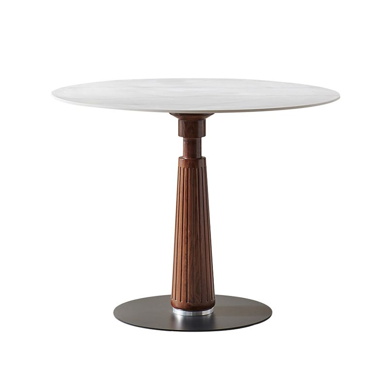 Set da pranzo in pietra moderno con cornice in legno 1/2/3 pezzi set da pranzo rotondo