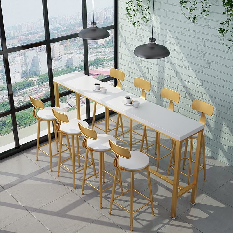 Set da tavolo da pub barregle glam 1/2/5/9 pezzi di banco bianco e oro