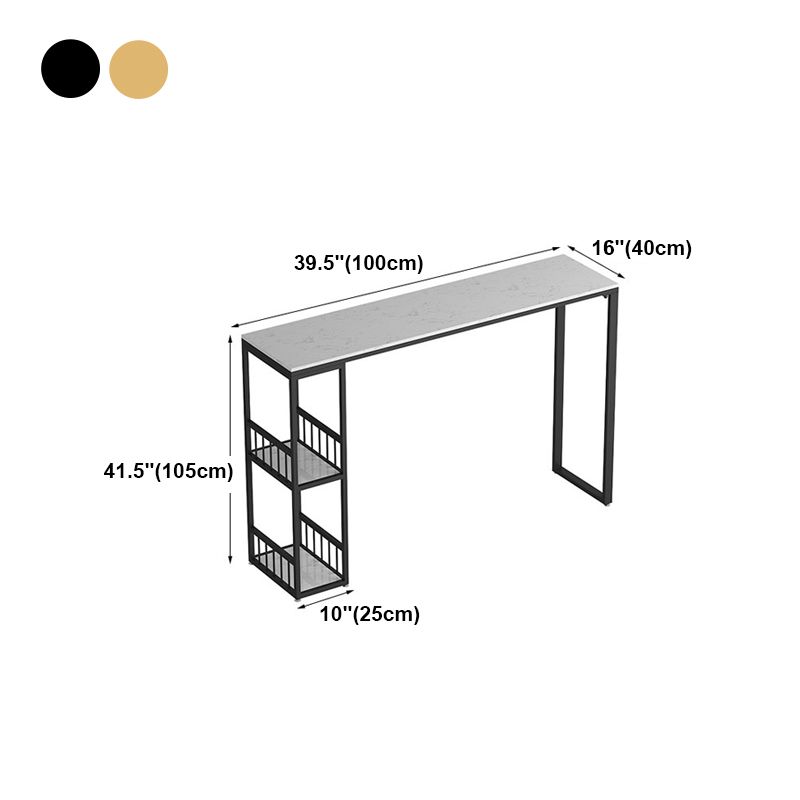 White Top Bar Table Traditional Luxury Rectangle Bar Table with Trestle Base Clearhalo 'Bar Furniture' 'Bar Tables' 'bar_tables' 'furn' 'furn_bar_tables' 'Furniture' 'furniture_bar_tables' 'Kitchen & Dining Furniture' 1200x1200_dc2570d5-8f08-4d7f-861d-a13c8ee2c51c
