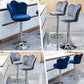 Scandinavian Metal Barstool Velvet Low Back Stool with Footrest for Bar Clearhalo 'Bar Furniture' 'Bar Stools' 'bar_stools' 'furn' 'furn_bar_stools' 'Furniture' 'Kitchen & Dining Furniture' 1200x1200_dc265be0-1761-4fd9-b735-11dd614be146