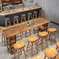 Contemporary Bar Table Set 1/4 Pieces Rectangle Solid Wood Bar Table Set for Indoor Clearhalo 'Bar Furniture' 'furn' 'furn_home_bar_bar_sets' 'Furniture' 'Home Bars & Bar Sets' 'home_bar_bar_sets' 'Kitchen & Dining Furniture' 1200x1200_dc2756fa-d4dc-47cd-9999-b85237838b6d