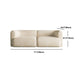 Nordic Style Velvet Sectional 27.56" H Sofa & Chaise in White/Grey