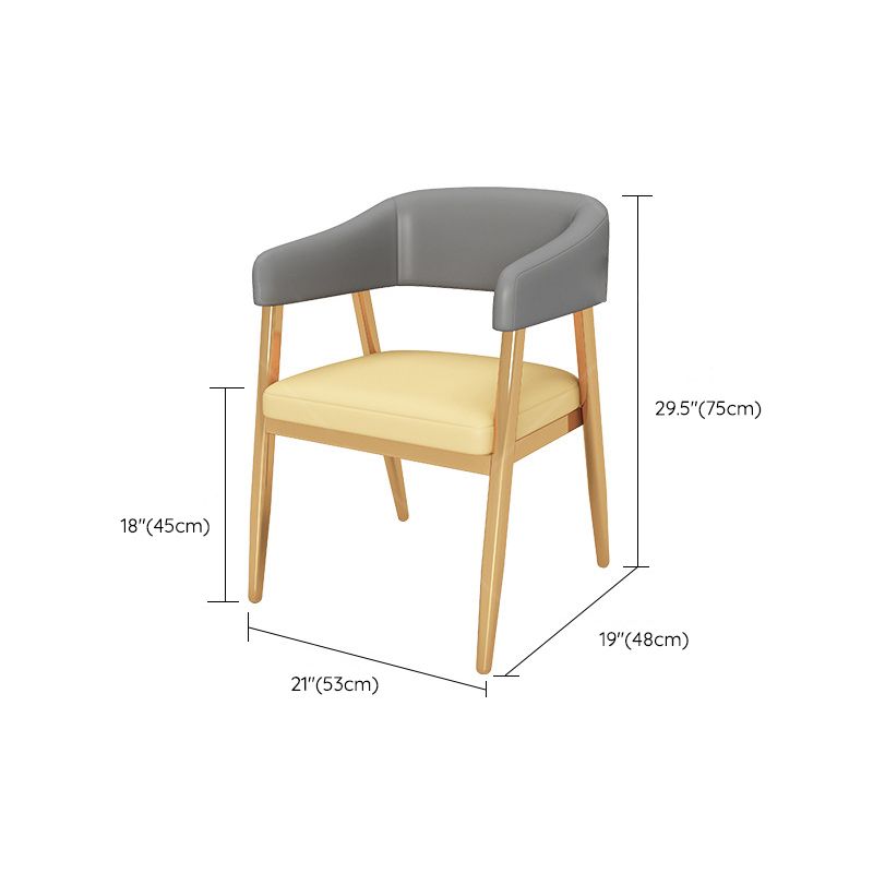 Metal Kitchen Dining Armchairs Open Back Dining Side Chairs for Indoor Clearhalo 'Dining Chairs' 'Dining Tables & Seating' 'dining_chair' 'furn' 'furn_dining_chair' 'Furniture' 'Kitchen & Dining Furniture' 1200x1200_dc27ce05-eb75-4321-9526-b8423fd053ef