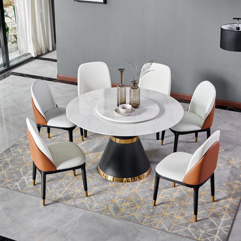 Contemporary Restaurant Parsons Side Chair Leather Dining Chair Clearhalo ' kitchen&dining_furn' 'Dining Chairs' 'Dining Tables & Seating' 'dining_chair' 'furn' 'furn_dining_chair' 'Furniture' 'furniture_dining_chair' 'Kitchen & Dining Furniture' 'kitchen' 1200x1200_dc27e1f8-1d1c-47ba-b0c5-827bcb0789b1