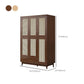 Contemporary Rubberwood Storage Cabinet Matte Finish Cabinet for Home