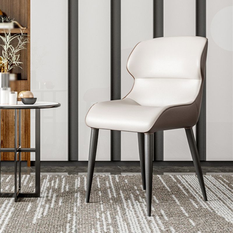 Modern Metal Indoor-Outdoor Chair Dining Room Armless Wingback Side Chair Clearhalo ' kitchen&dining_furn' 'Dining Chairs' 'Dining Tables & Seating' 'dining_chair' 'furn' 'furn_dining_chair' 'Furniture' 'furniture_dining_chair' 'Kitchen & Dining Furniture' 'kitchen' 1200x1200_dc284aa5-37e3-416d-ad63-6efaf0d16b91