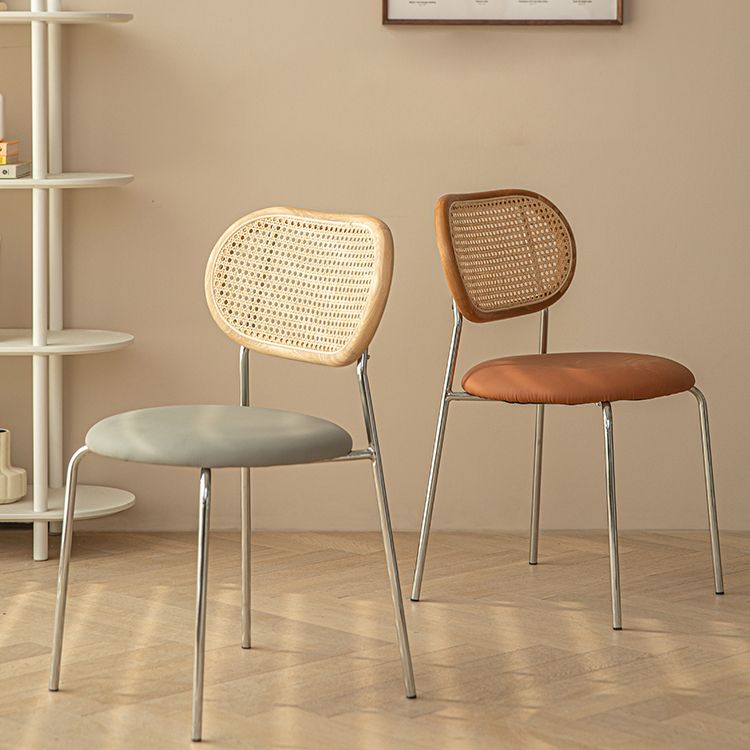 Modern Style Dining Chairs Armless Side Open Back Chair with Metal Legs for Kitchen Clearhalo ' kitchen&dining_furn' 'Dining Chairs' 'Dining Tables & Seating' 'dining_chair' 'furn' 'furn_dining_chair' 'Furniture' 'furniture_dining_chair' 'Kitchen & Dining Furniture' 'kitchen' 1200x1200_dc2b988e-2aa7-4a7c-9e75-496c490f25c2