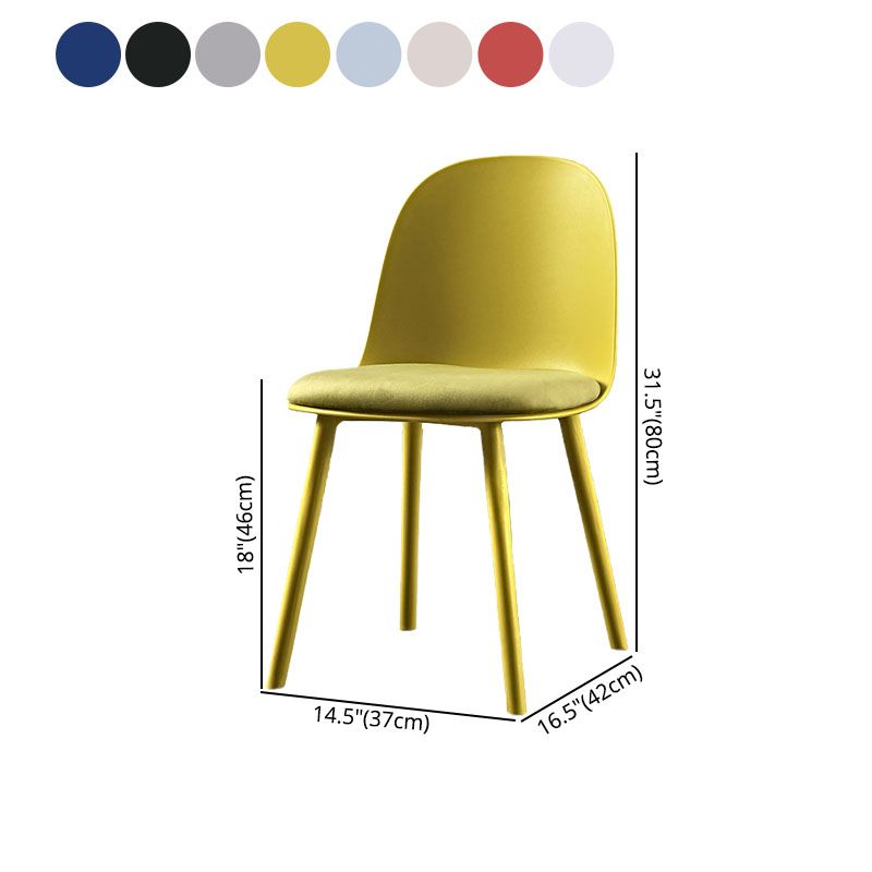 Contemporary Chair Dining Armless Side Chairs with Plastic Legs for Kitchen Clearhalo ' kitchen&dining_furn' 'Dining Chairs' 'Dining Tables & Seating' 'dining_chair' 'furn' 'furn_dining_chair' 'Furniture' 'furniture_dining_chair' 'Kitchen & Dining Furniture' 'kitchen' 1200x1200_dc2cb17c-a3e1-4cc6-a68c-8955b9e2e769