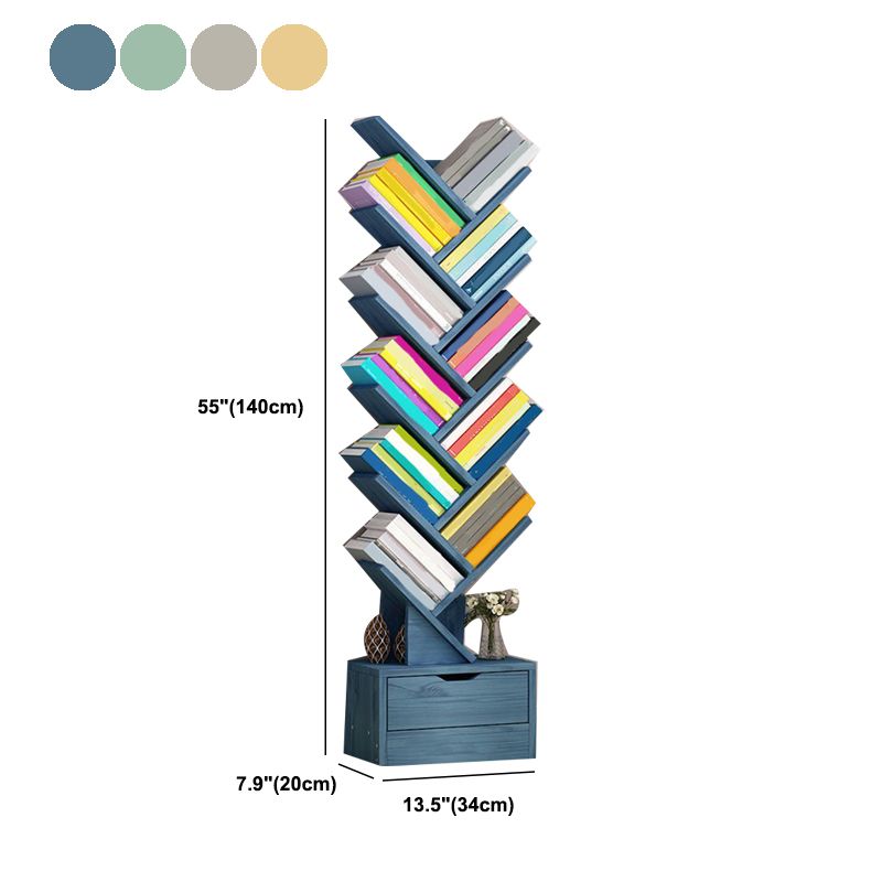 Libreria moderna in legno in legno geometrico libreria