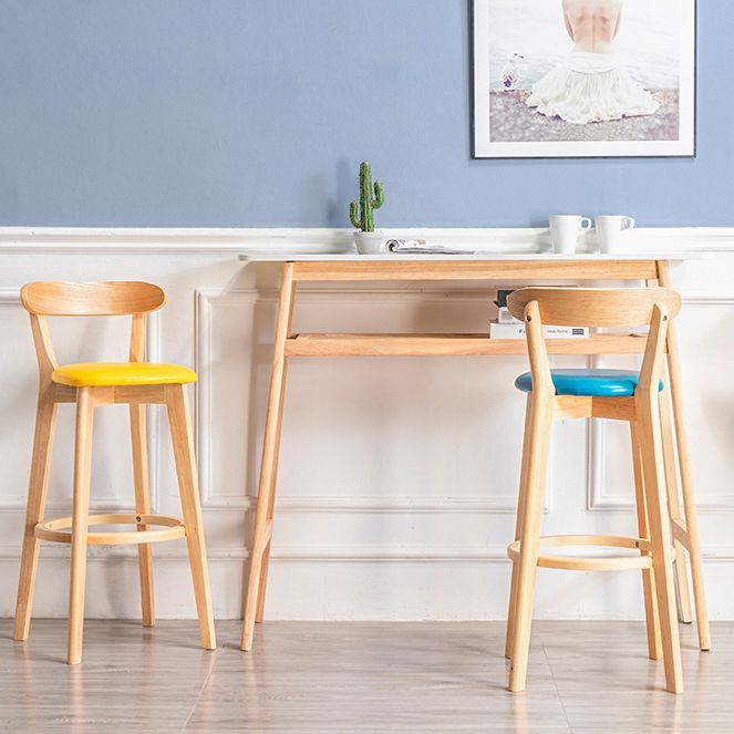 Contemporary Wood Dining Kitchen Room Armless Stool Low Back Bar Stool Clearhalo 'Bar Furniture' 'Bar Stools' 'bar_stools' 'furn' 'furn_bar_stools' 'Furniture' 'furniture_bar_stools' 'Kitchen & Dining Furniture' 1200x1200_dc301426-2699-4395-9def-65607756a42e