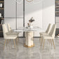 Luxury Sintered Stone Top Dining Set 1/2/5/6/7 Pieces Rectangle Kitchen Table with Chairs Clearhalo 'Dining Room Sets' 'Dining Tables & Seating' 'dining_room_set' 'furn' 'furn_dining_room_set' 'Furniture' 'furniture_dining_room_set' 'Kitchen & Dining Furniture' 1200x1200_dc305138-9c36-4b94-8b43-dae78ee1b38a