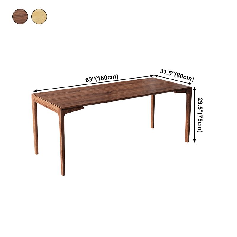 Rectangle Simplicity Dining Table Wood Color Fixed Table with Pinewood Solid Wood Clearhalo ' dining_table' 'Dining Tables & Seating' 'Dining Tables' 'furn' 'furn_dining_table' 'Furniture' 'furniture_dining_table' 'Kitchen & Dining Furniture' 'kitchen&dining_furn' 'kitchen' 'kitchen_dining_table' 1200x1200_dc3107f2-71d2-458b-82f2-e19411177230