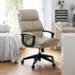 Chaise de bureau à armes rembourrées chaise de bureau ergonomique en cuir moderne avec roues