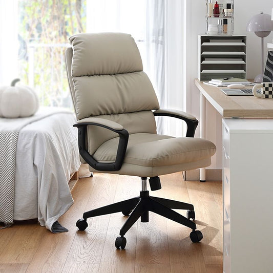 Silla de escritorio deslizante de brazos acolchados silla de oficina ergonómica moderna con ruedas