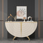 Glam Golden Console Table Doors Included Console Sofa Table for Hall
