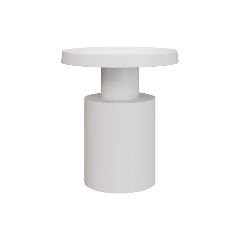 Modernismo Pedestal negro/blanco 1 mesa de café redonda mesa de metal redonda