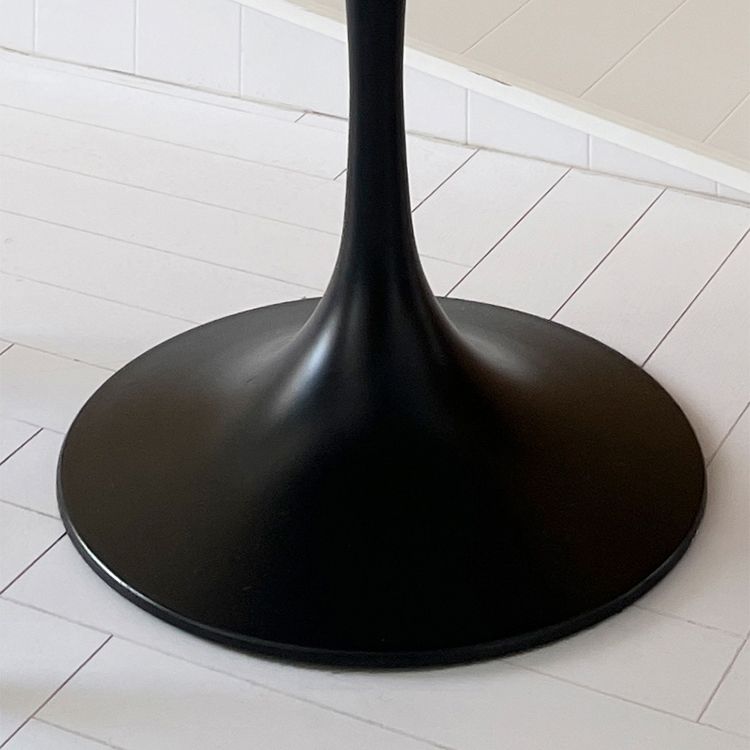 Contemporary Round Shape Sintered Stone Dining Table Kitchen Dining Table with Tulip Base Clearhalo ' dining_table' 'Dining Tables & Seating' 'Dining Tables' 'furn' 'furn_dining_table' 'Furniture' 'furniture_dining_table' 'Kitchen & Dining Furniture' 'kitchen&dining_furn' 'kitchen' 'kitchen_dining_table' 1200x1200_dc404eb5-feff-42c8-8e38-78e06fd8858e
