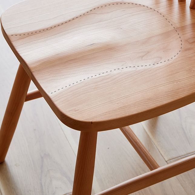 Zeitgenössischer Stil Slat zurück Rücken Massivholz Haus für Heimneitstuhl