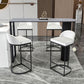 Stone Top Table Modern Style Bistro Pub Table for Dining Room