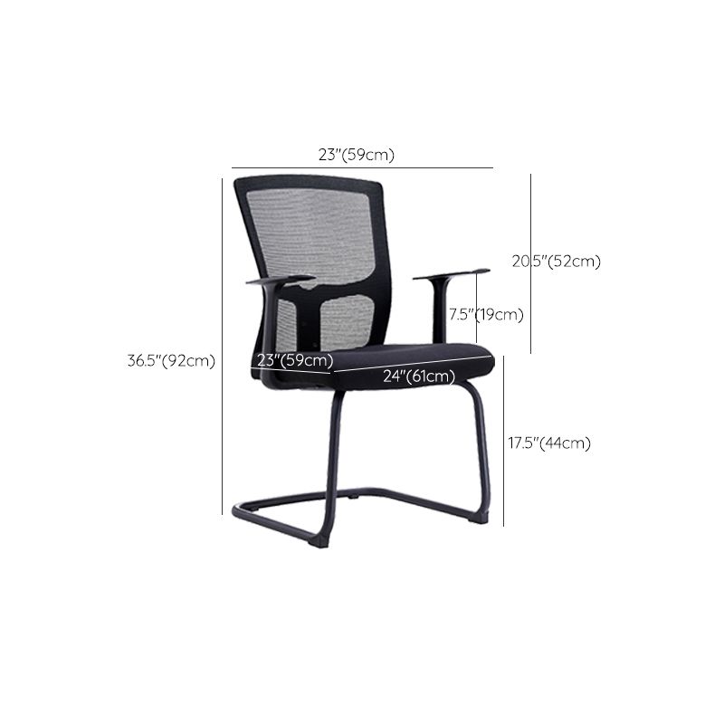 23" silla de oficina moderna respirable del negro de AirGrid de la silla de escritorio ancha